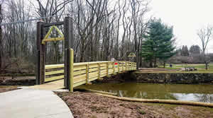 Suspension bridge at Fernhill